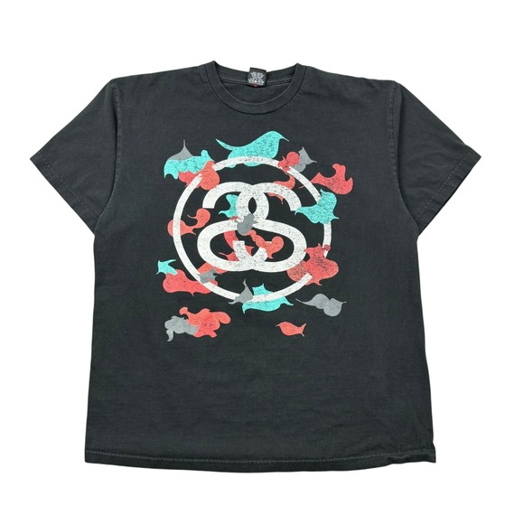 Stussy Other - Vintage Stussy T Shirt Men XL Black Skater Surfer Streetwear 90s Y2K Graphic Tee
